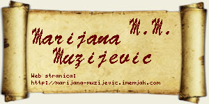 Marijana Mužijević vizit kartica